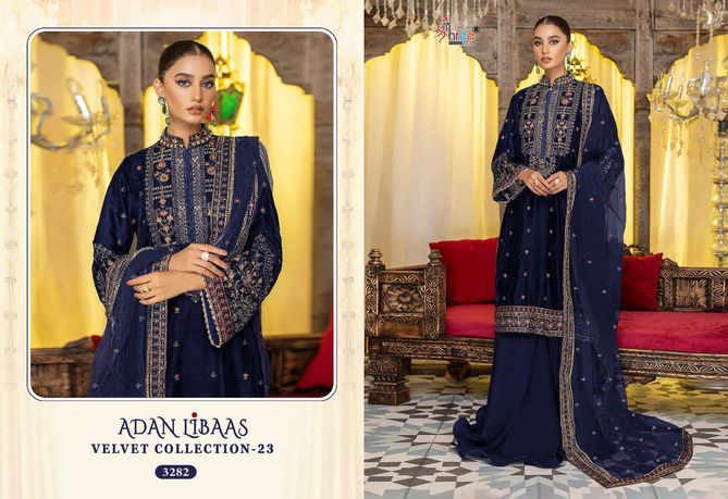 Shree Adan Libaas Velvet Collection Vol 23 Pakistani Suits Catalog
